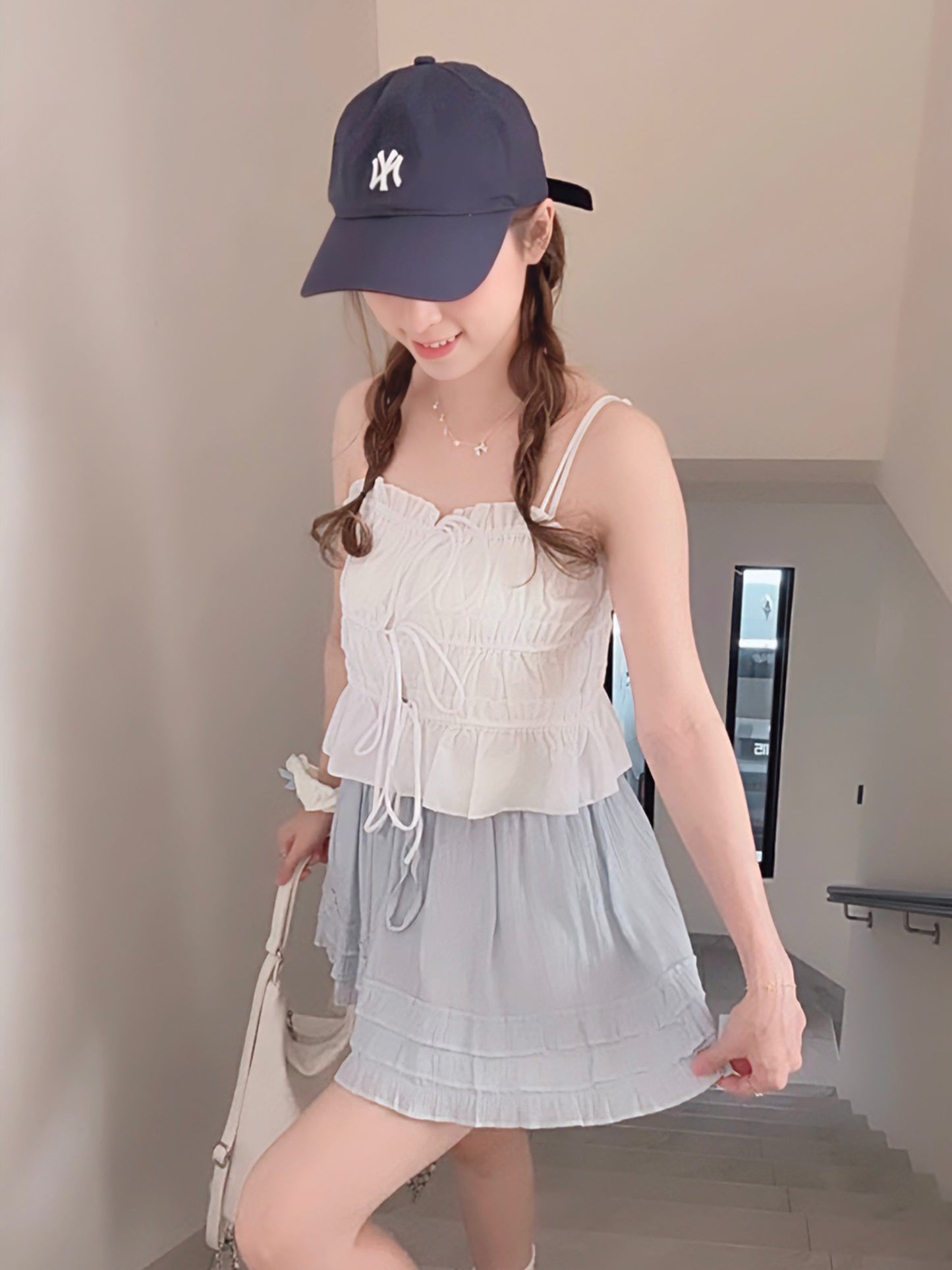 SALT BLUE FLOWY SKORT