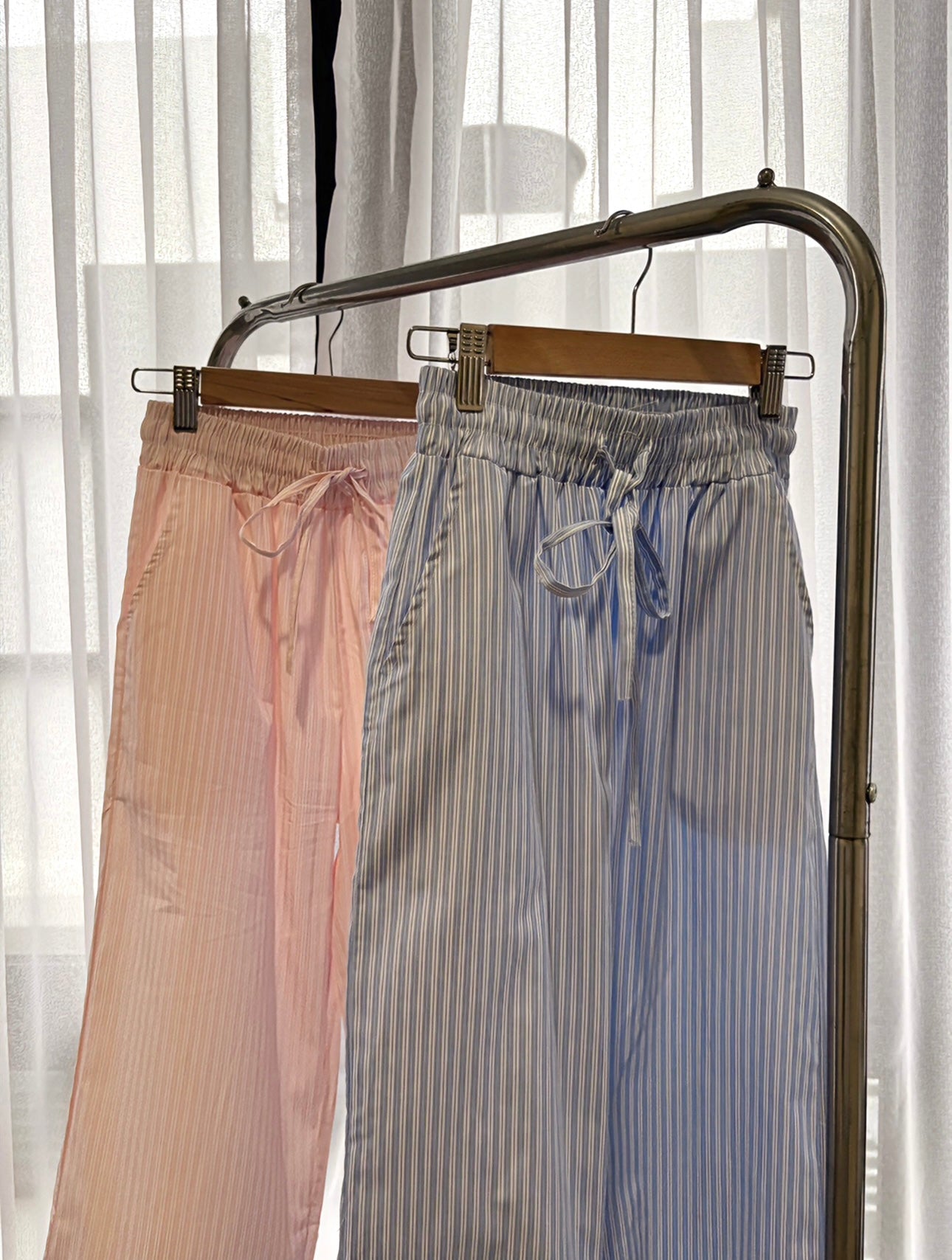 PINK STRIPE COMFORT PANTS - PETITEGIRLS 小个子定制款