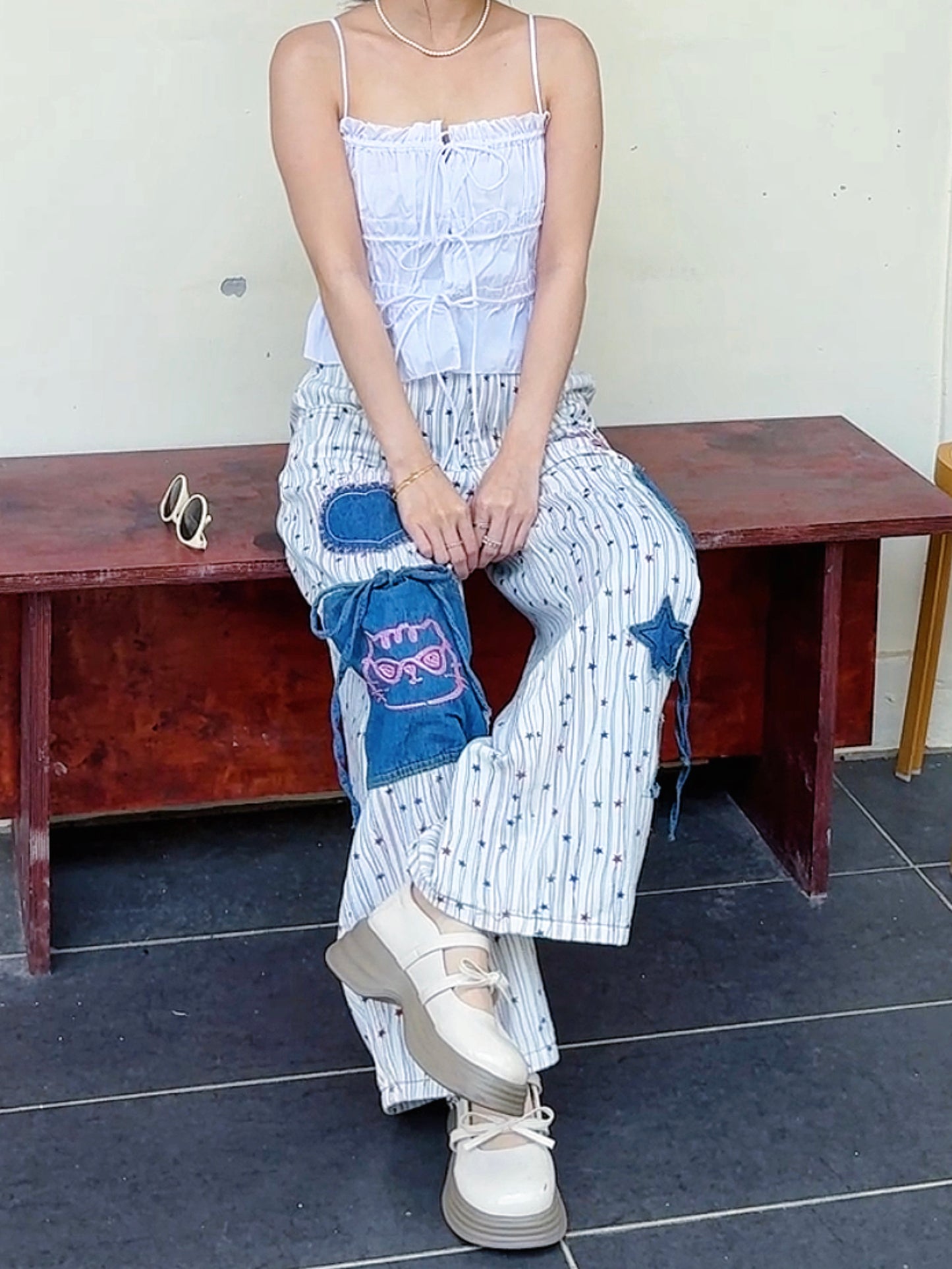 BONBON PATCH PANTS - PETITEGIRLS 小个子定制款