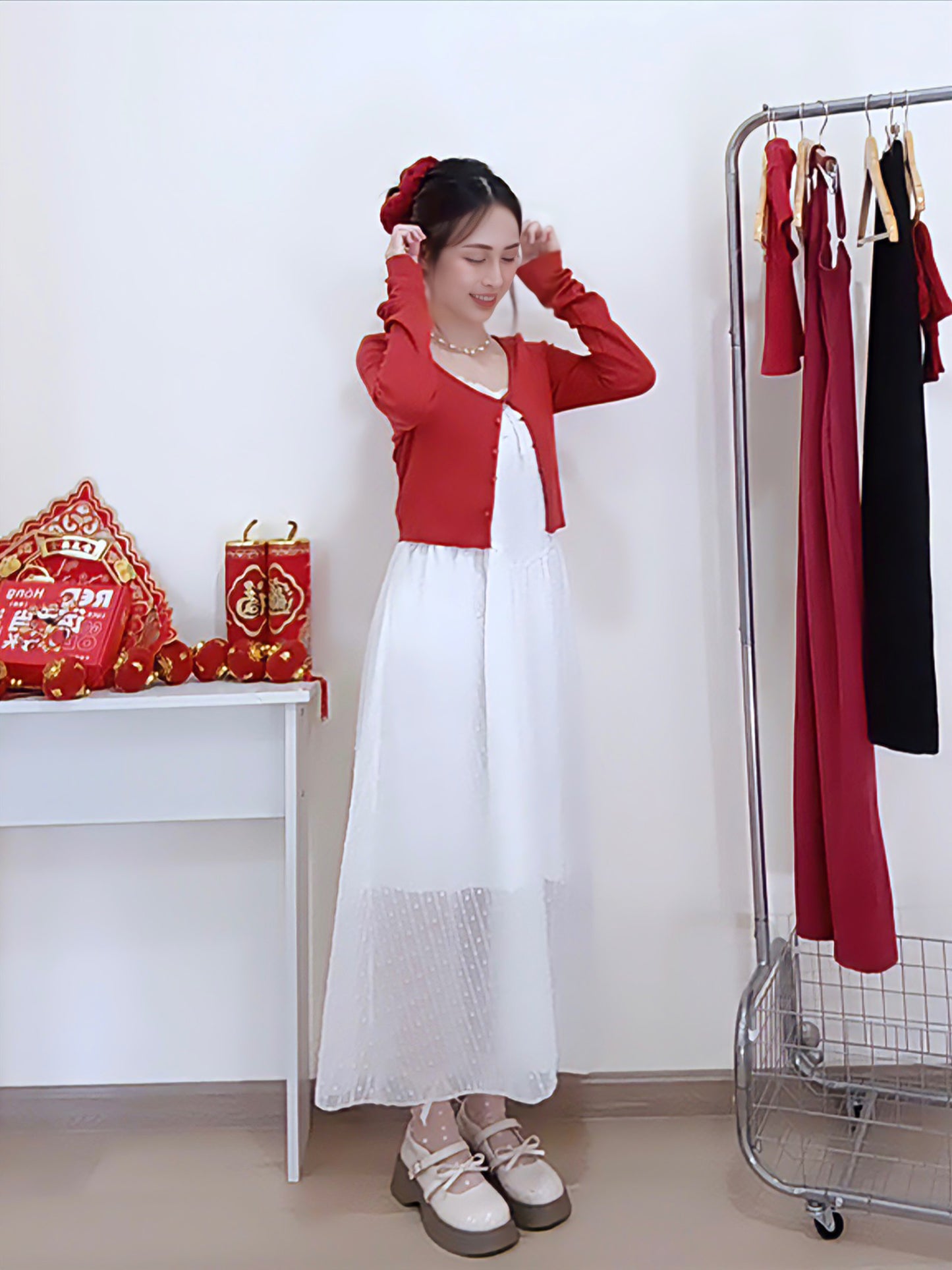 LUMIERE WHITE LACE MAXI DRESS - PETITEGIRLS 小个子定制款