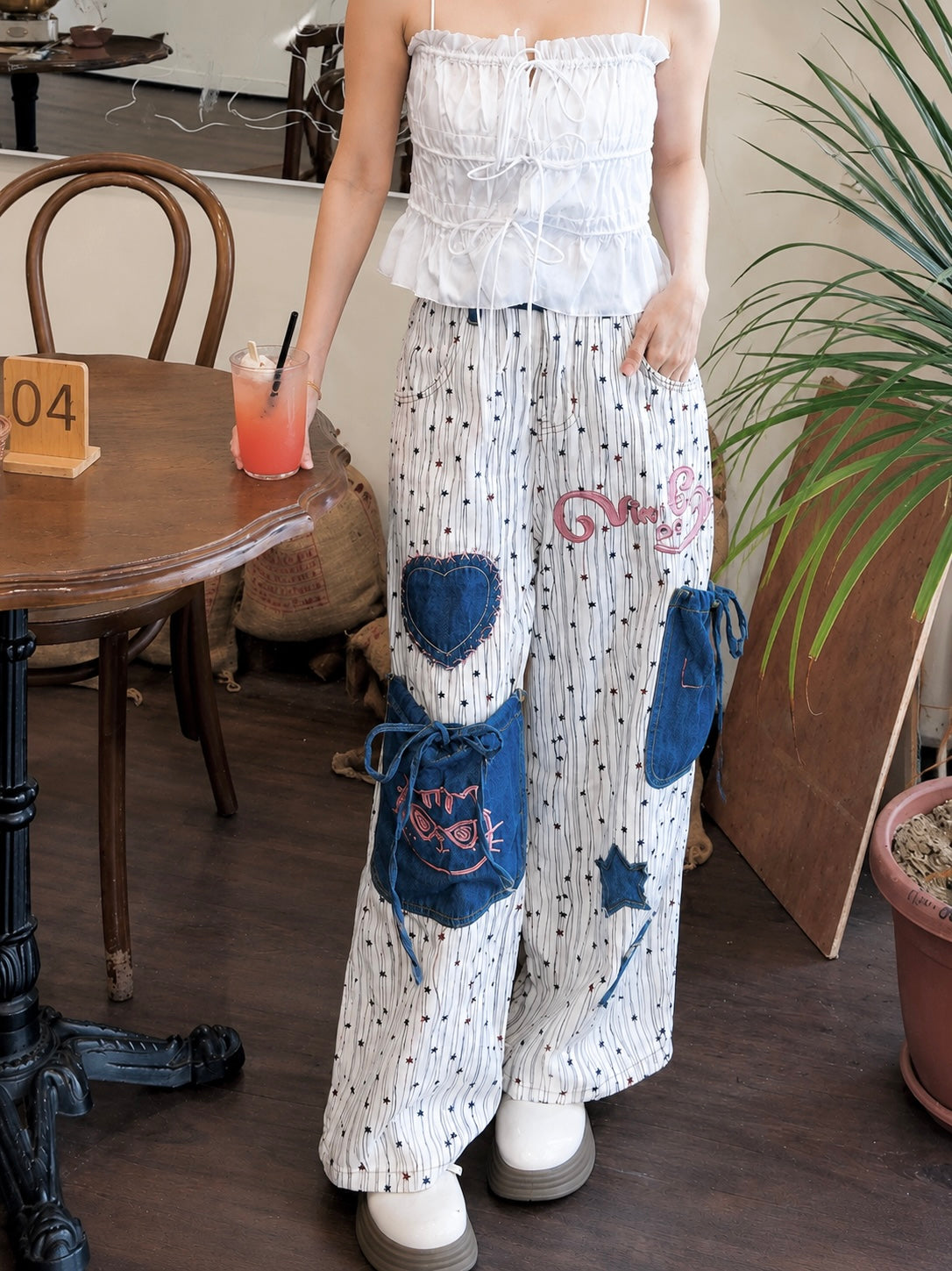 BONBON PATCH PANTS - PETITEGIRLS 小个子定制款