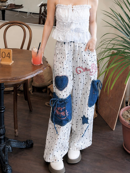 BONBON PATCH PANTS - PETITEGIRLS 小个子定制款