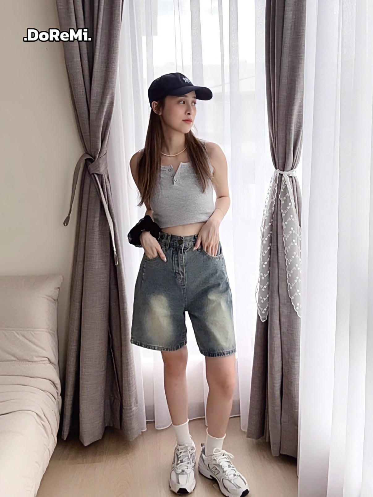 CASUAL DENIM SHORTS- PETITEGIRLS 小个子定制款