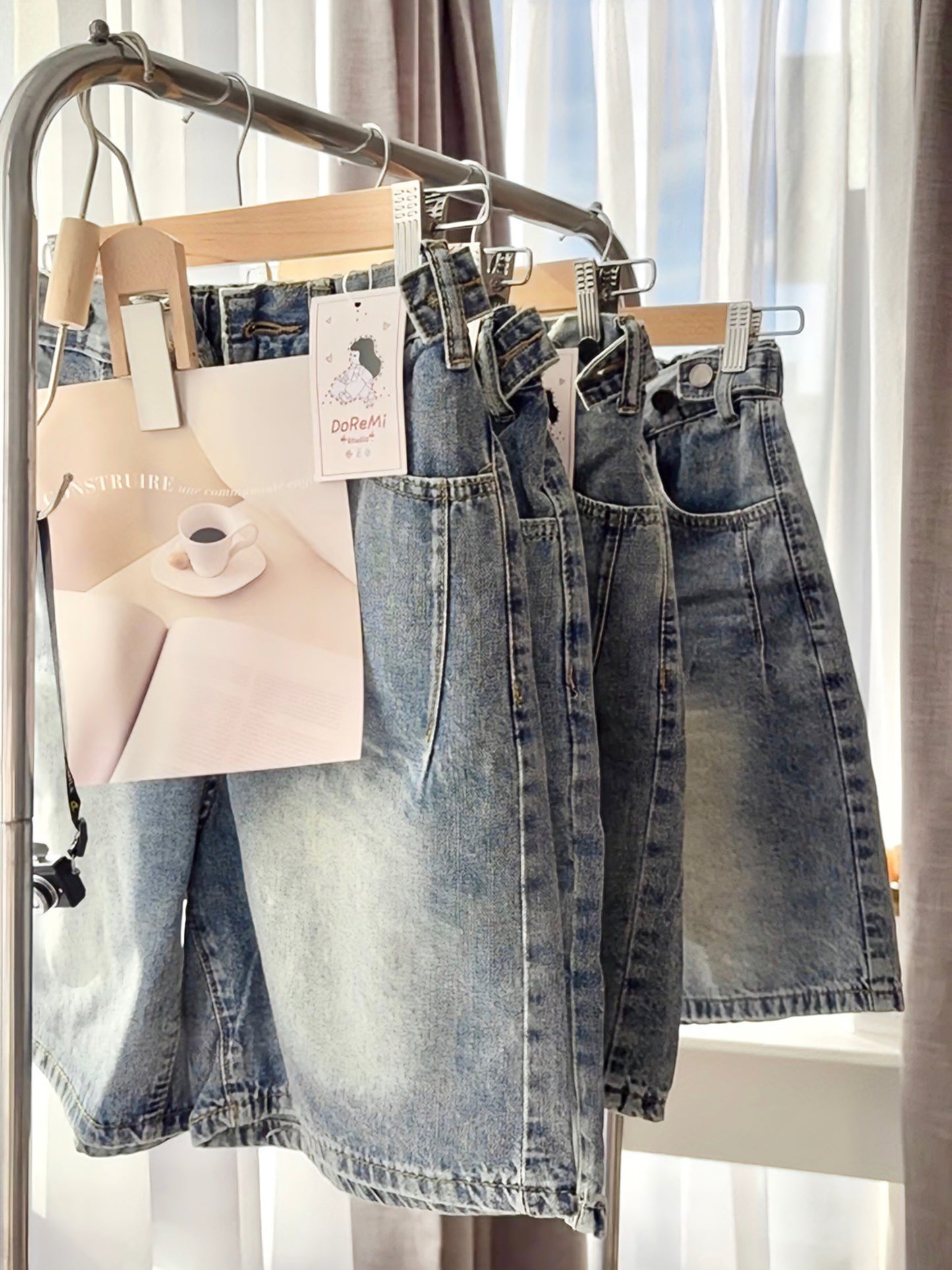CASUAL DENIM SHORTS- PETITEGIRLS 小个子定制款