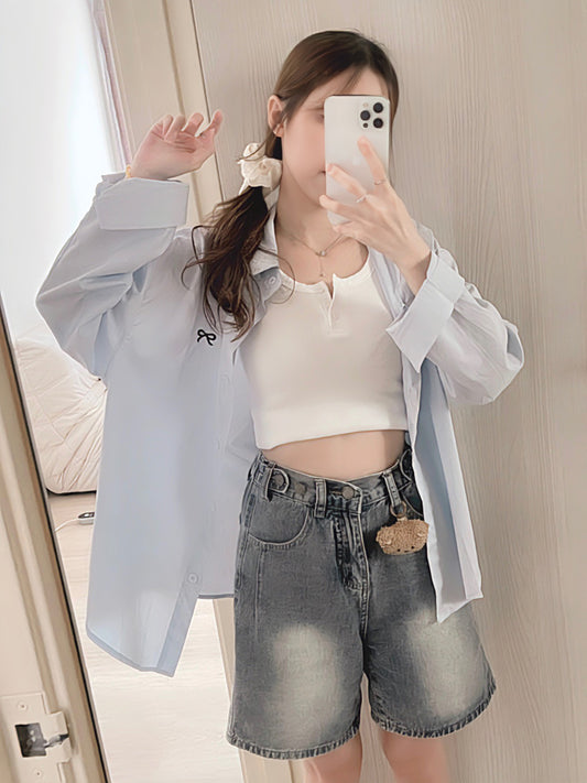 CASUAL DENIM SHORTS- PETITEGIRLS 小个子定制款