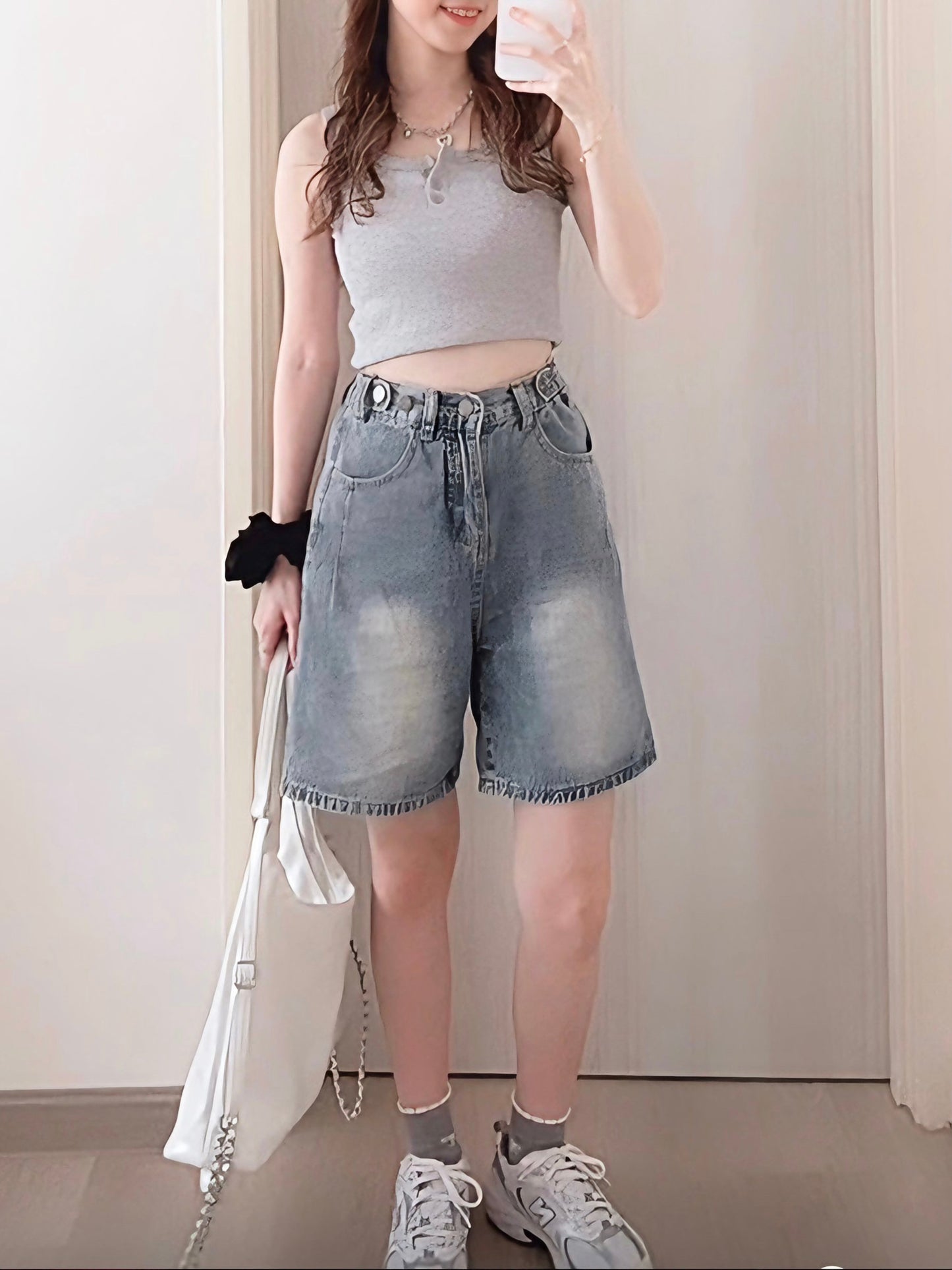 CASUAL DENIM SHORTS- PETITEGIRLS 小个子定制款