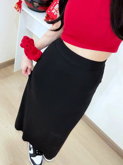 SLEEK VISCOSE PENCIL SKIRT - PETITEGIRLS 小个子定制款