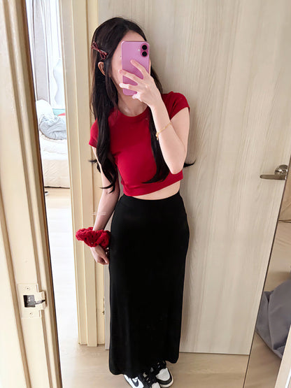 SLEEK VISCOSE PENCIL SKIRT - PETITEGIRLS 小个子定制款