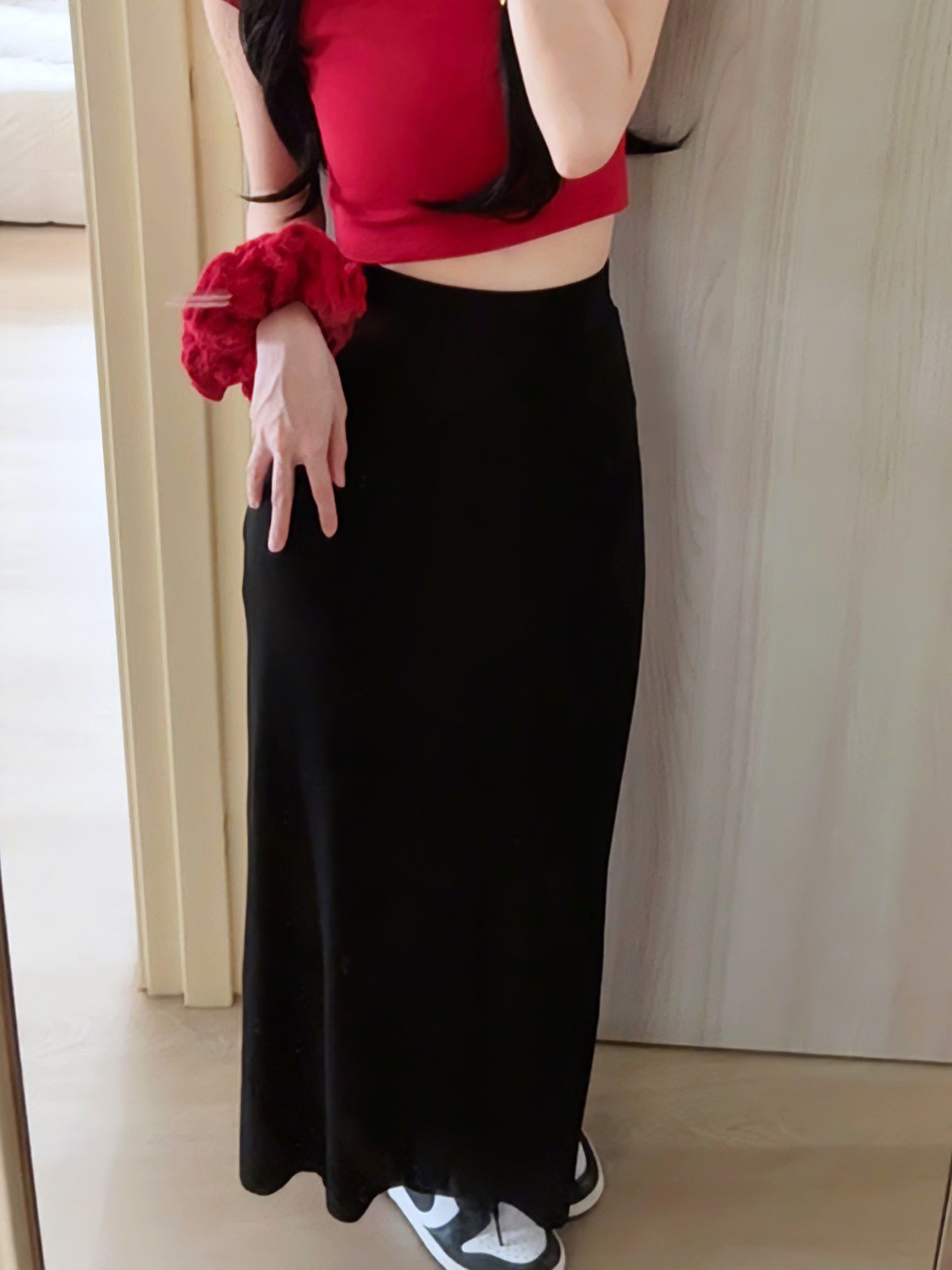SLEEK VISCOSE PENCIL SKIRT - PETITEGIRLS 小个子定制款