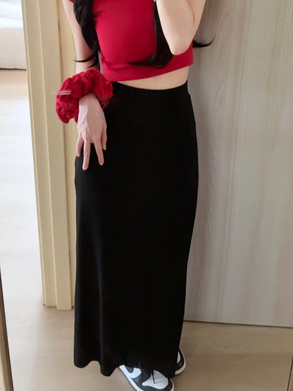SLEEK VISCOSE PENCIL SKIRT - PETITEGIRLS 小个子定制款