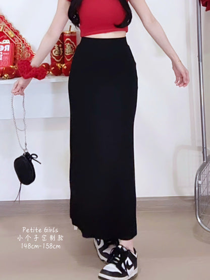 SLEEK VISCOSE PENCIL SKIRT - PETITEGIRLS 小个子定制款