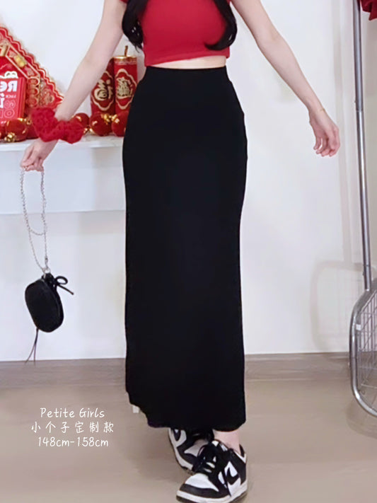 SLEEK VISCOSE PENCIL SKIRT - PETITEGIRLS 小个子定制款