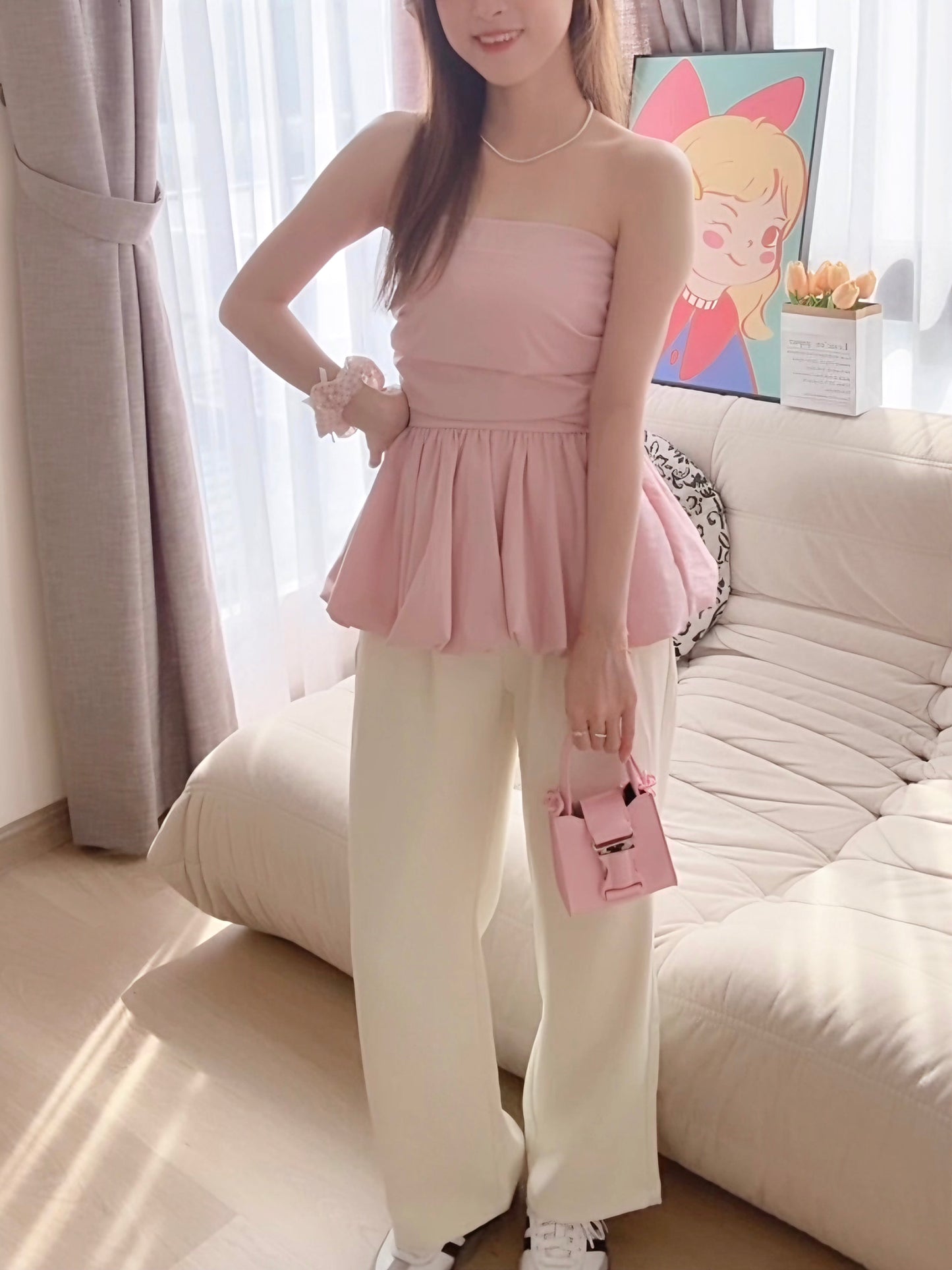 MINIMALIST BEIGE SUIT PANTS - PETITEGIRLS 小个子定制款