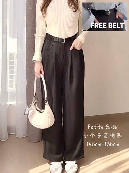 MINIMALIST BLACK SUIT PANTS - PETITEGIRLS 小个子定制款