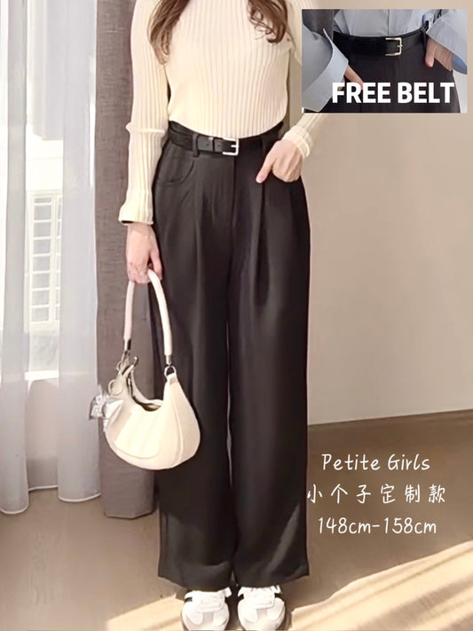 MINIMALIST BLACK SUIT PANTS - PETITEGIRLS 小个子定制款