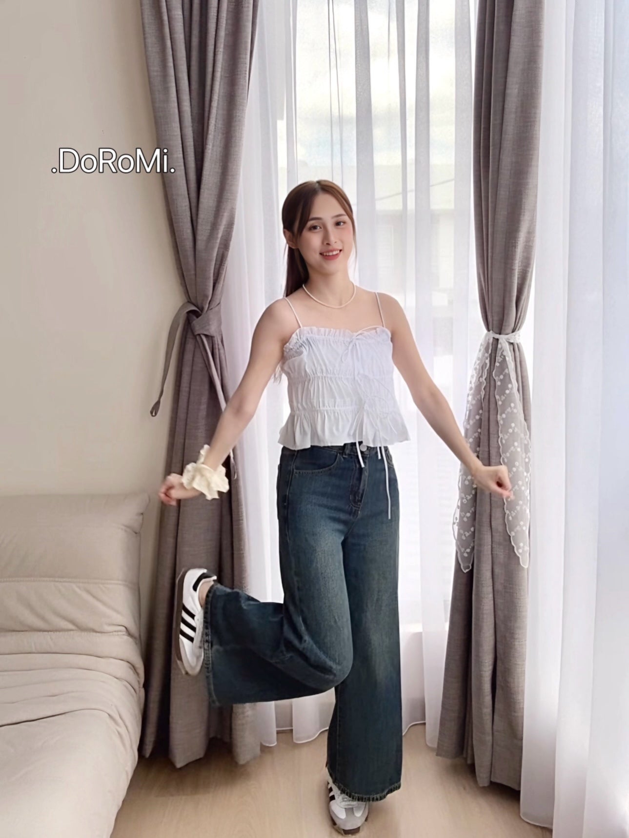 SOFT BAGGY BLUE JEANS - PETITEGIRLS 小个子定制款