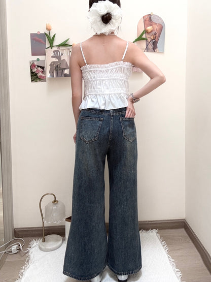 SOFT BAGGY BLUE JEANS - PETITEGIRLS 小个子定制款