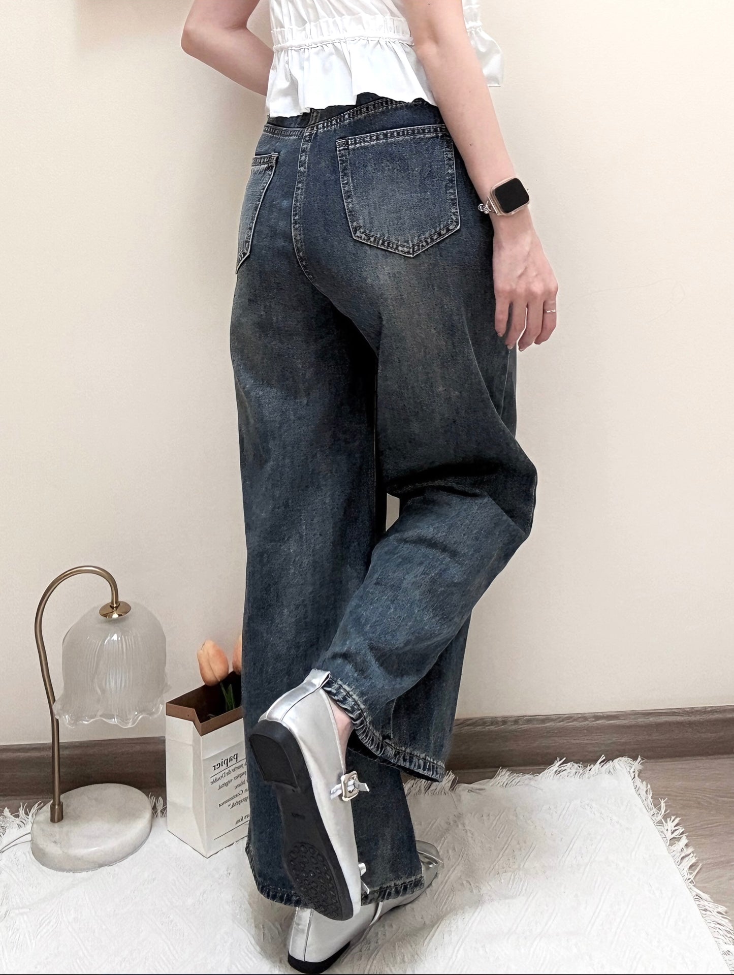 SOFT BAGGY BLUE JEANS - PETITEGIRLS 小个子定制款