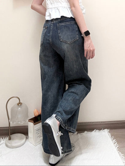 SOFT BAGGY BLUE JEANS - PETITEGIRLS 小个子定制款