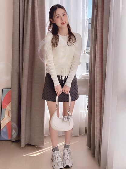 CREAMY BELLE KNIT TOP