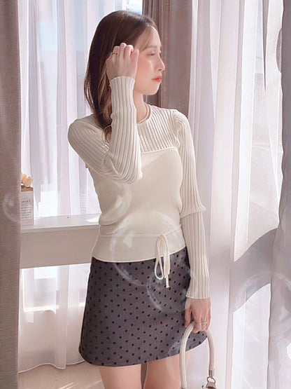 CREAMY BELLE KNIT TOP