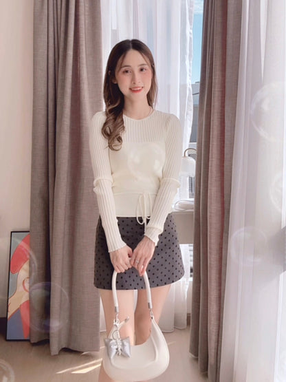 CREAMY BELLE KNIT TOP