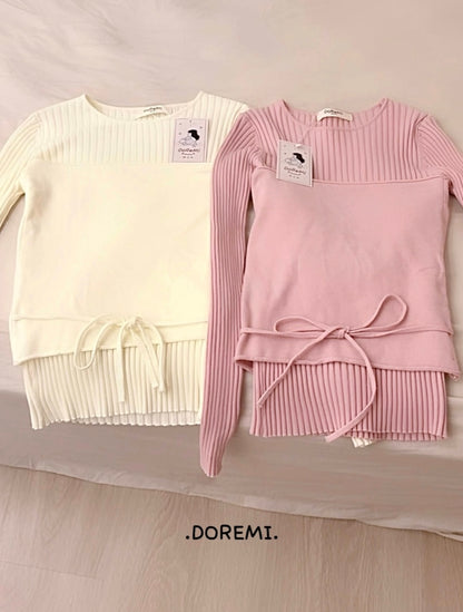 PINK BELLE KNIT TOP