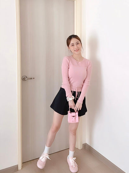 PINK BELLE KNIT TOP
