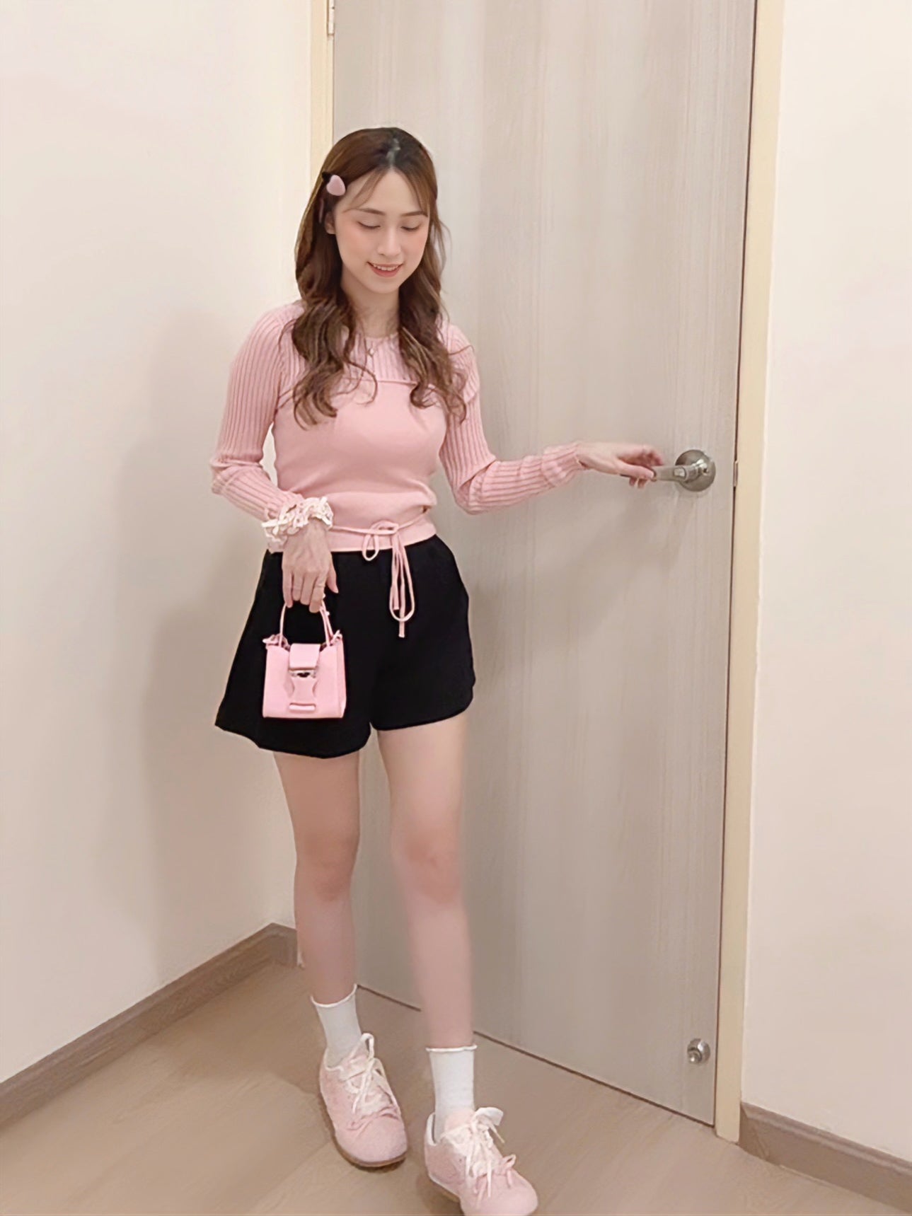 PINK BELLE KNIT TOP