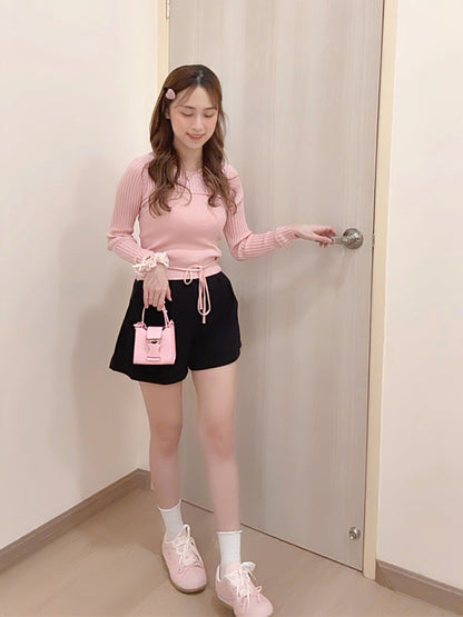PINK BELLE KNIT TOP