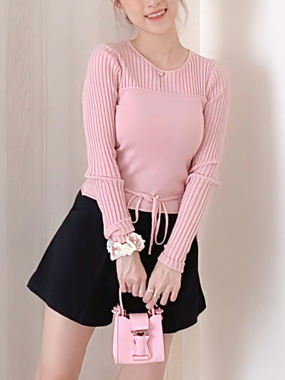 PINK BELLE KNIT TOP