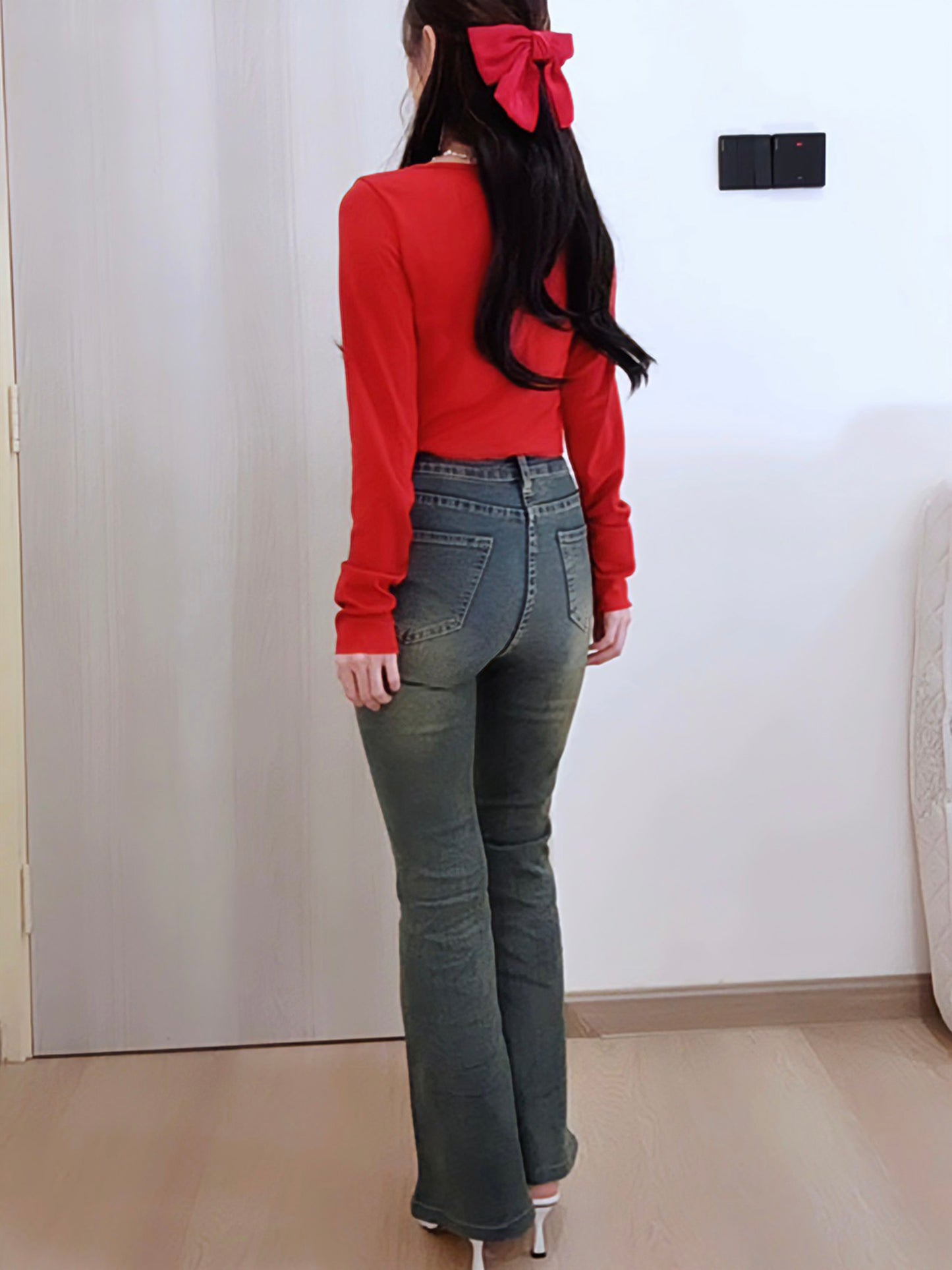 VINTAGE BLUE FLARED JEANS- PETITEGIRLS 小个子定制款