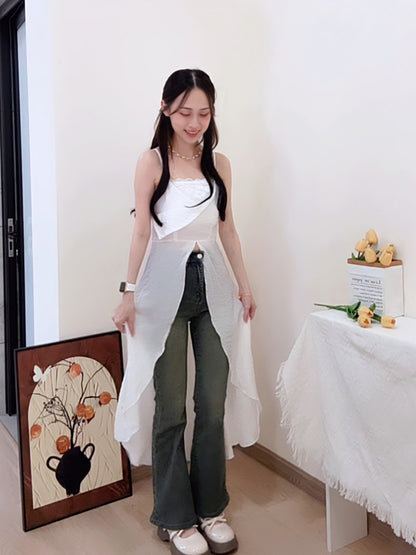 AURORA ASYMMETRIC CHIFFON CAMI