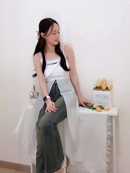 AURORA ASYMMETRIC CHIFFON CAMI