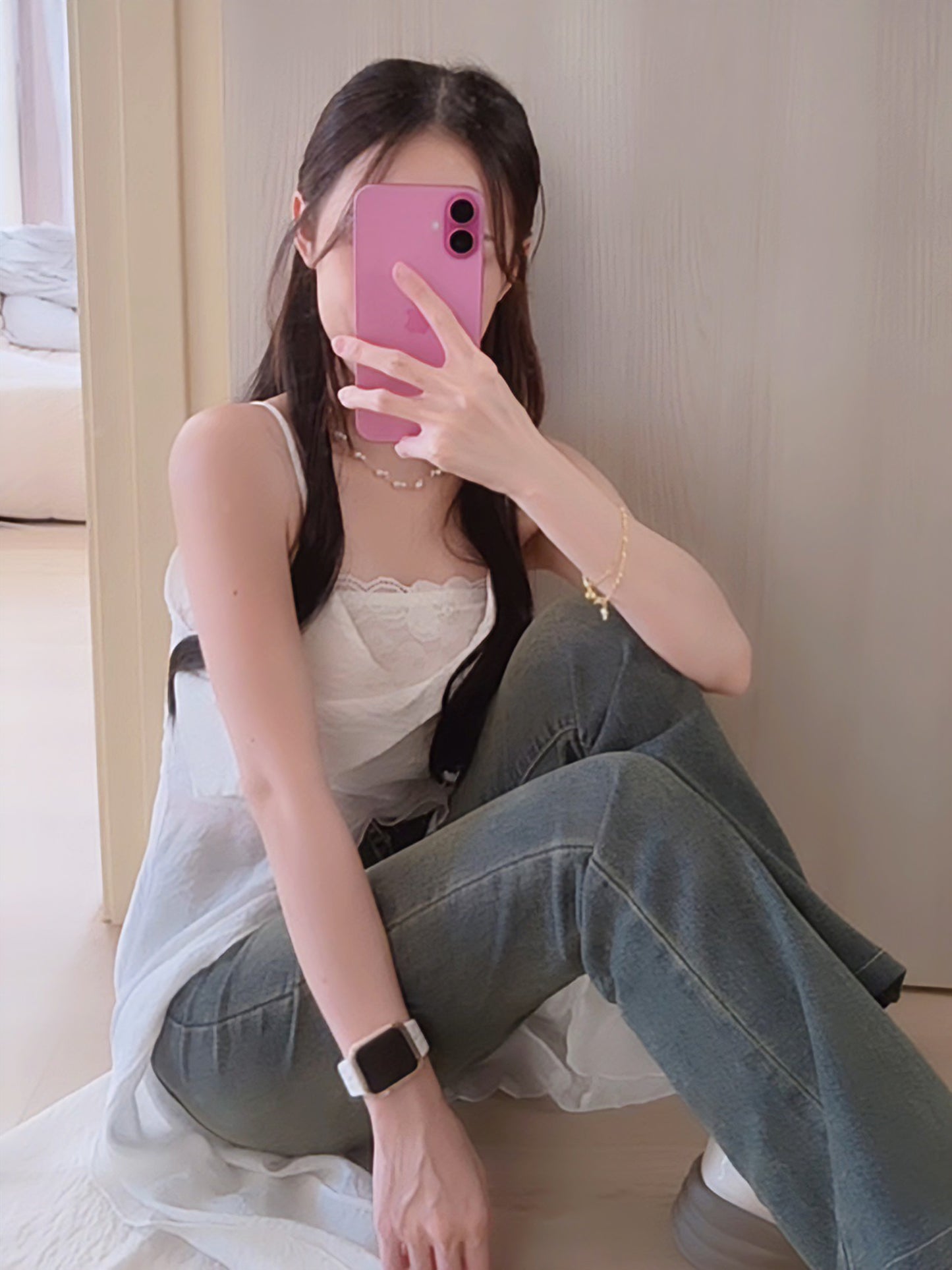 AURORA ASYMMETRIC CHIFFON CAMI