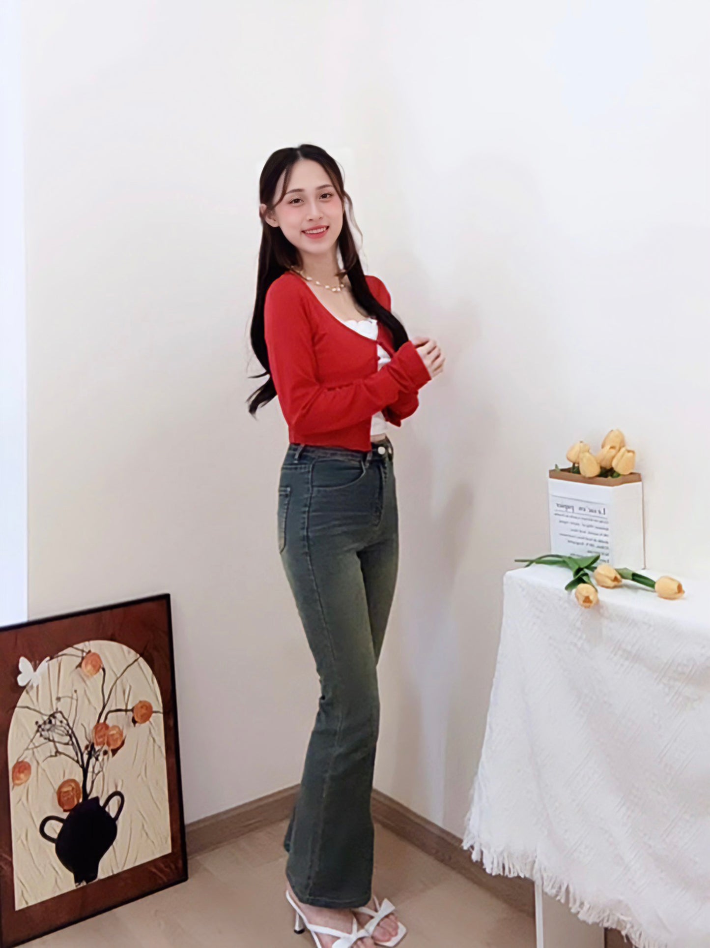 VINTAGE BLUE FLARED JEANS- PETITEGIRLS 小个子定制款
