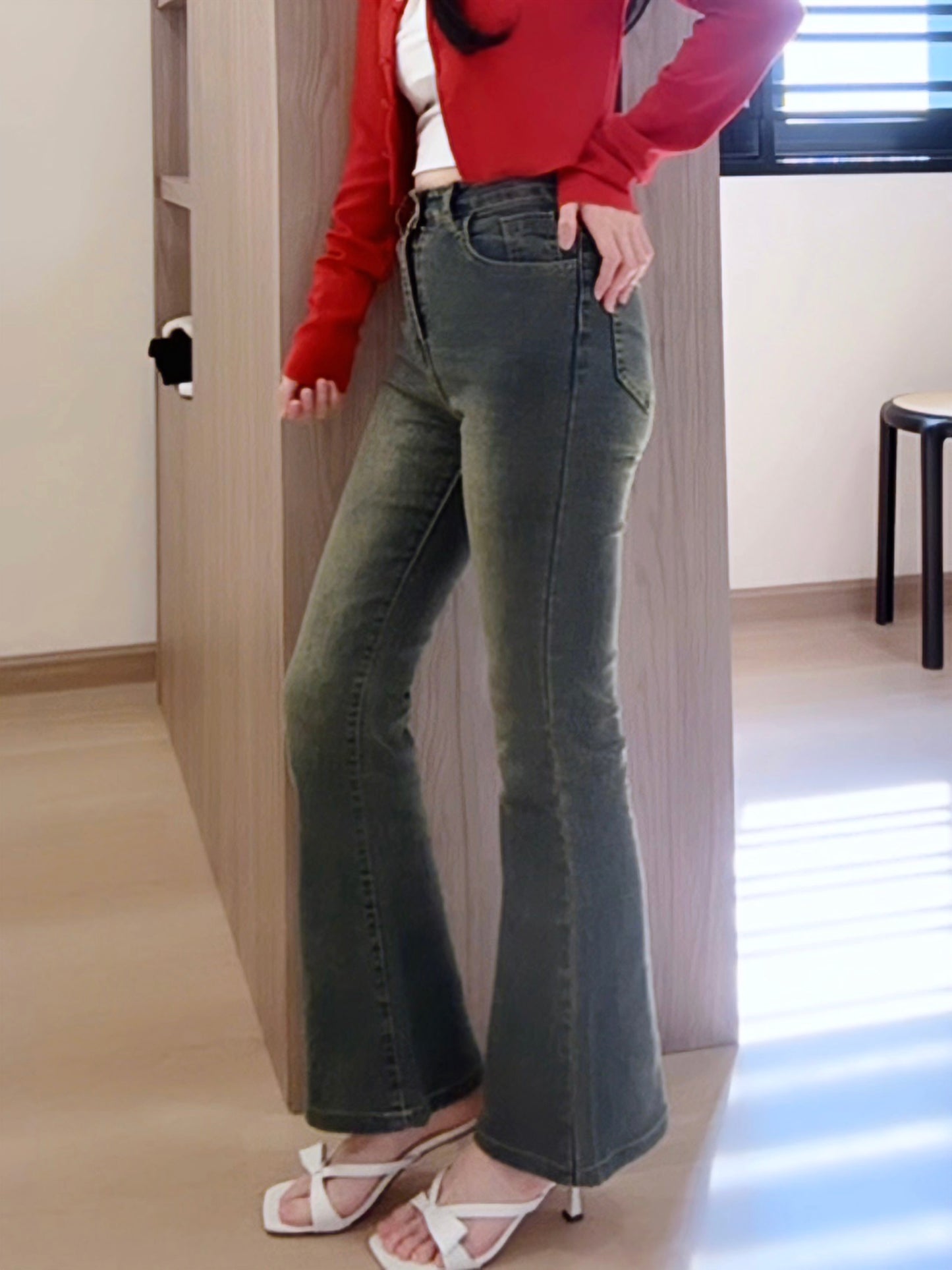 VINTAGE BLUE FLARED JEANS- PETITEGIRLS 小个子定制款