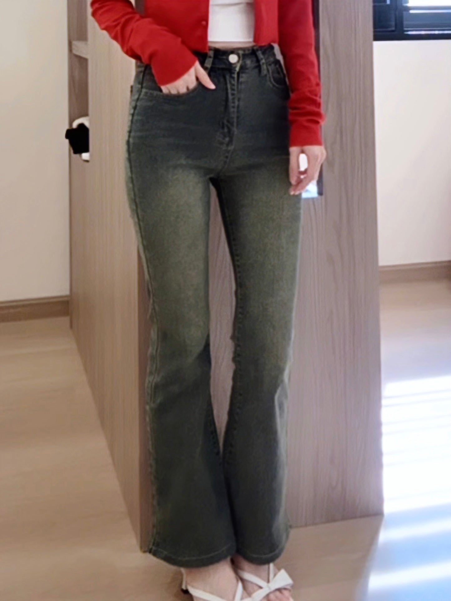 VINTAGE BLUE FLARED JEANS- PETITEGIRLS 小个子定制款
