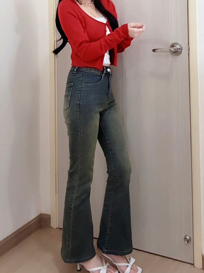 VINTAGE BLUE FLARED JEANS- PETITEGIRLS 小个子定制款