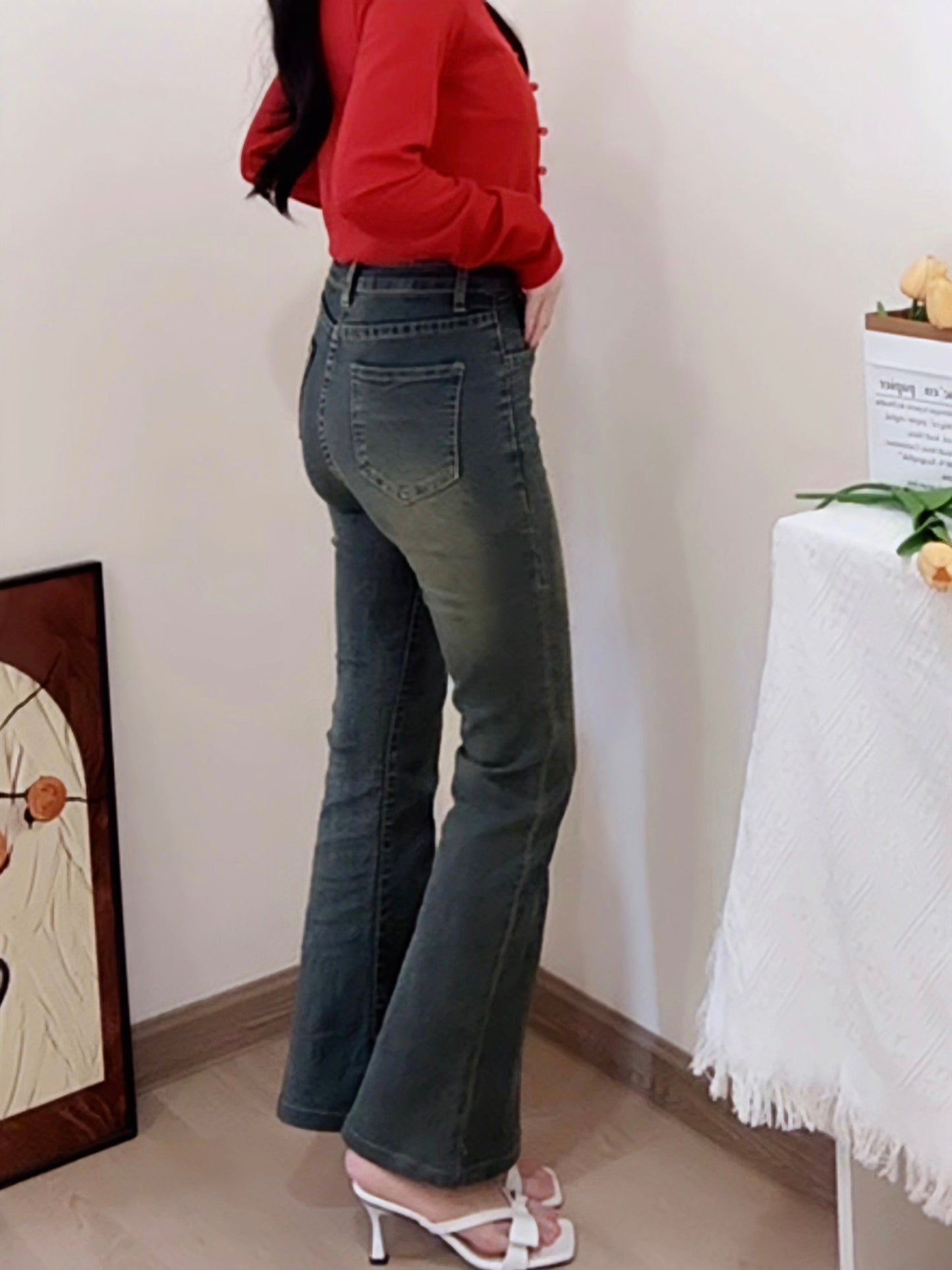 VINTAGE BLUE FLARED JEANS- PETITEGIRLS 小个子定制款