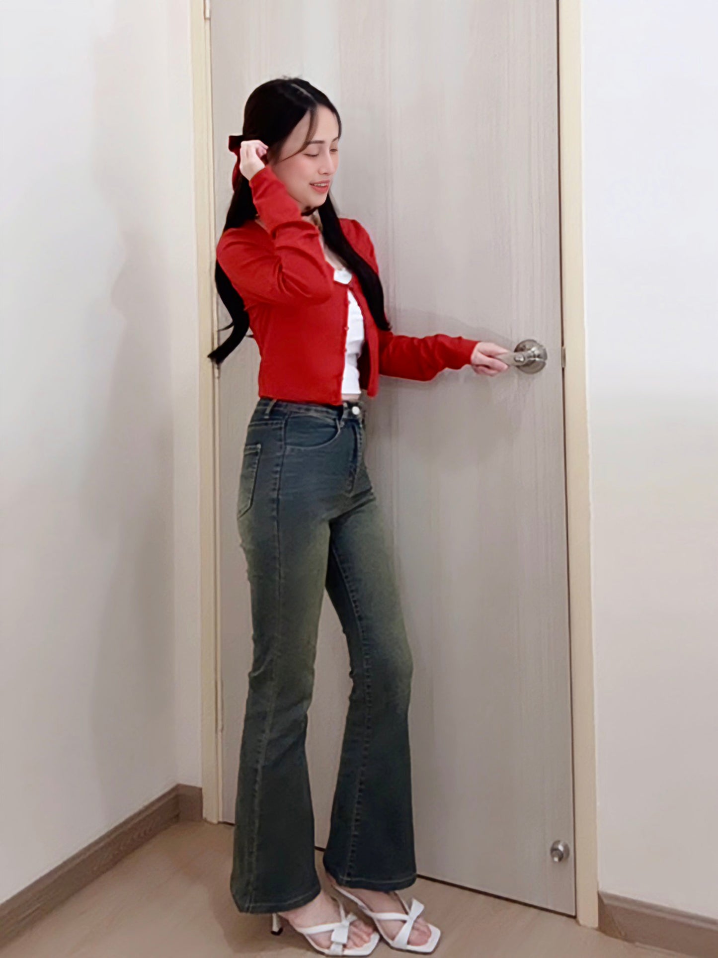 VINTAGE BLUE FLARED JEANS- PETITEGIRLS 小个子定制款