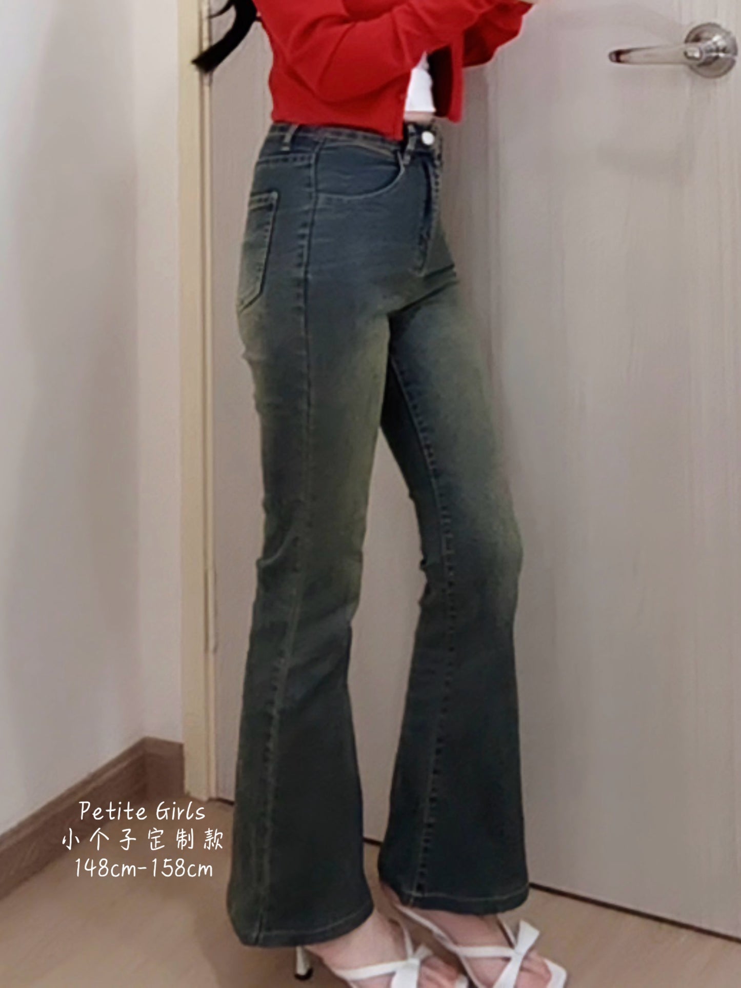 VINTAGE BLUE FLARED JEANS- PETITEGIRLS 小个子定制款