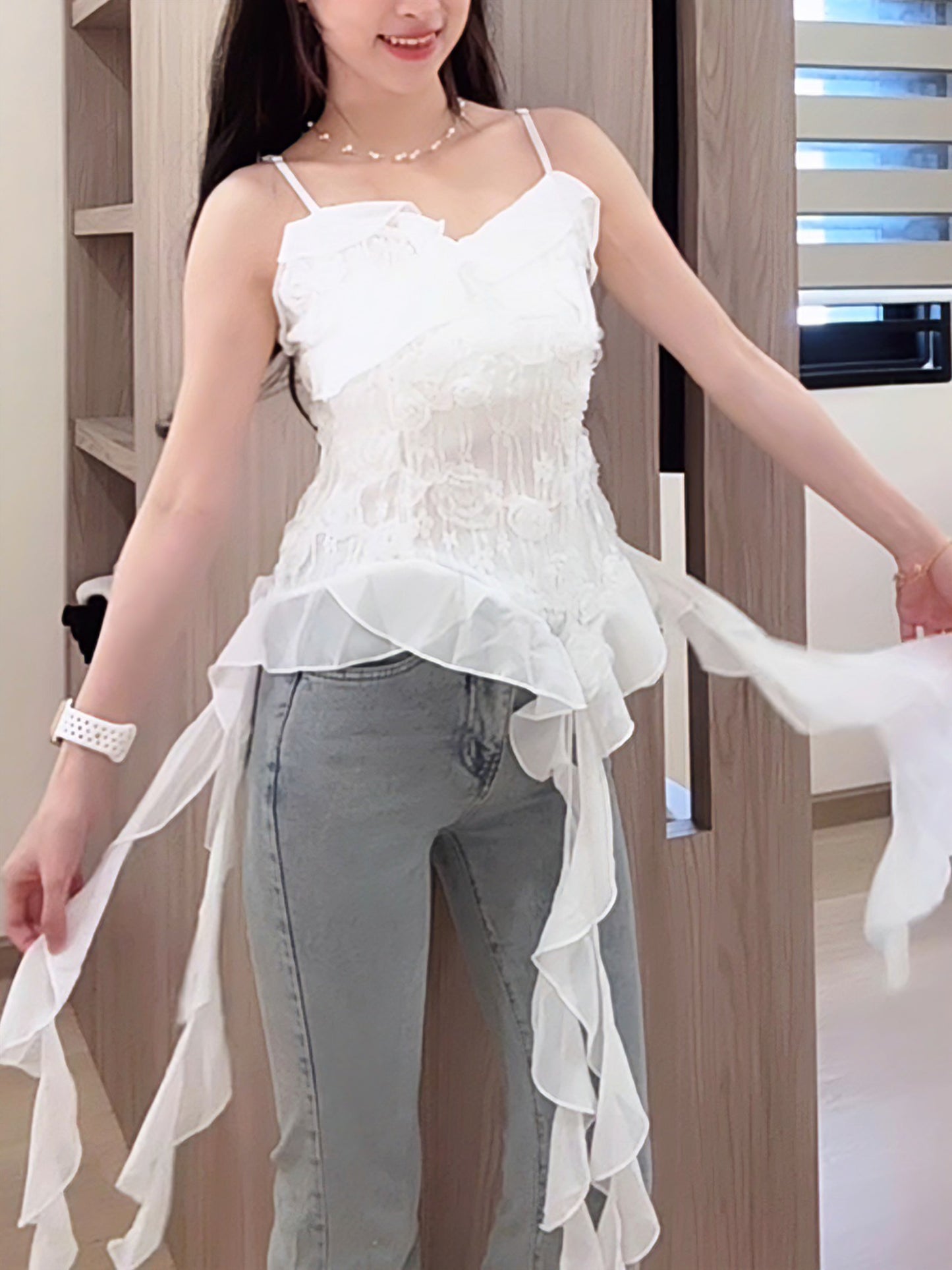 CELESTE CASCADE LACE CAMI