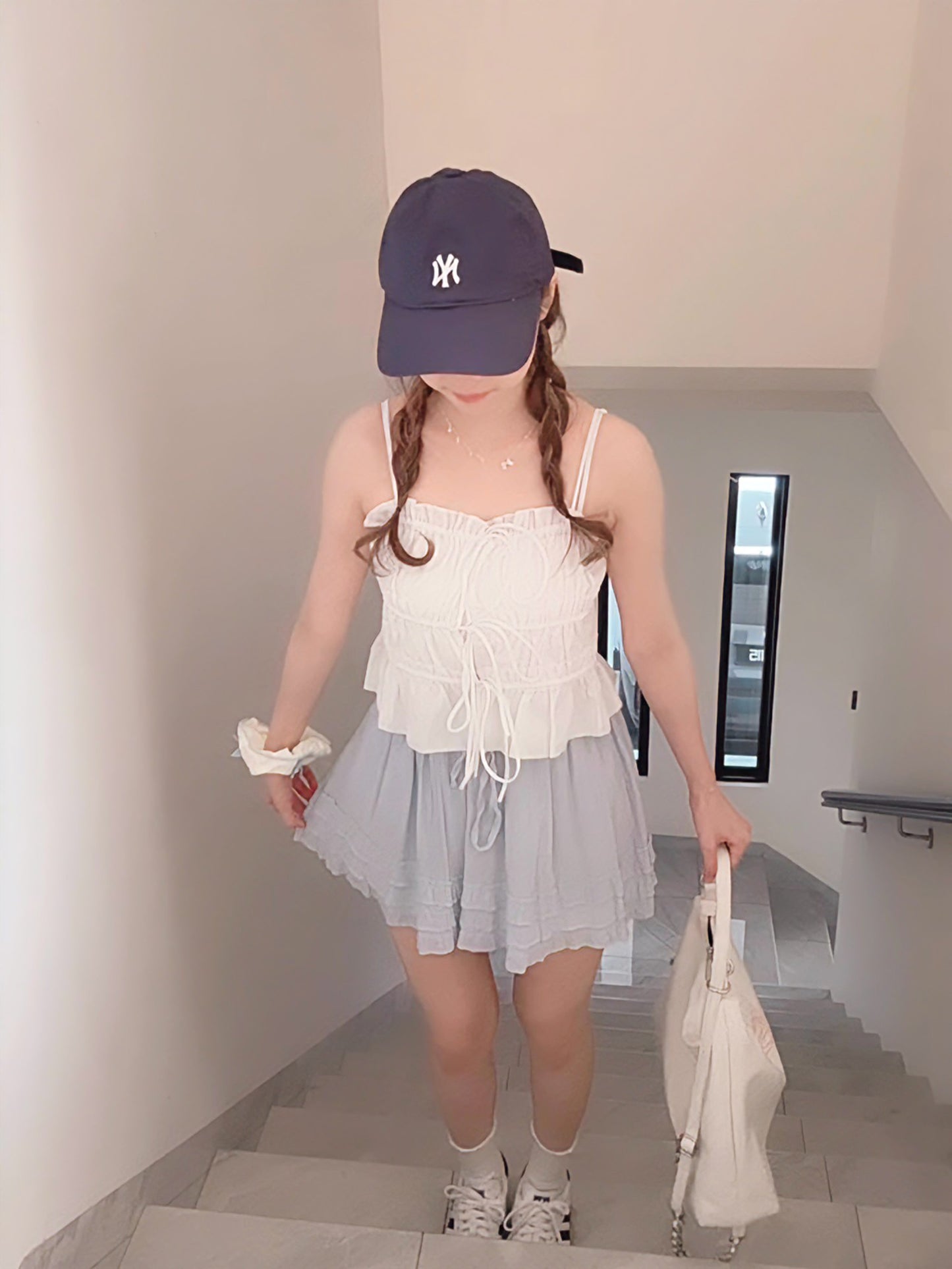 SALT BLUE FLOWY SKORT