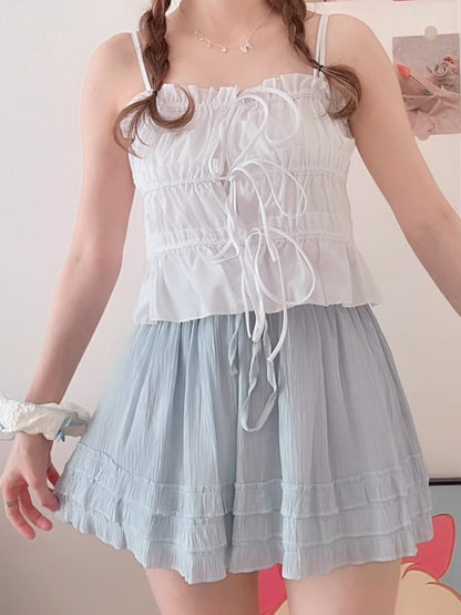 SALT BLUE FLOWY SKORT