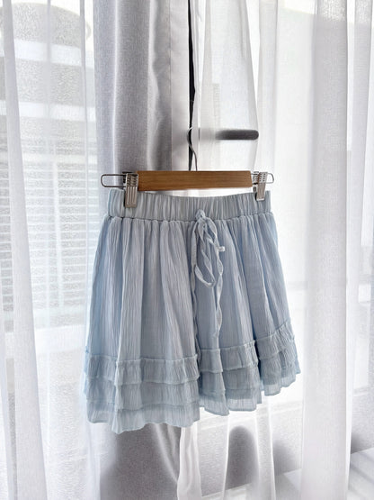SALT BLUE FLOWY SKORT