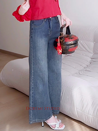 SOFT BAGGY BLUE JEANS - PETITEGIRLS 小个子定制款
