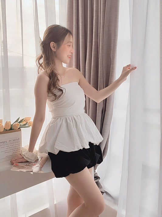 BLOSSOM TUBE TOP - WHITE