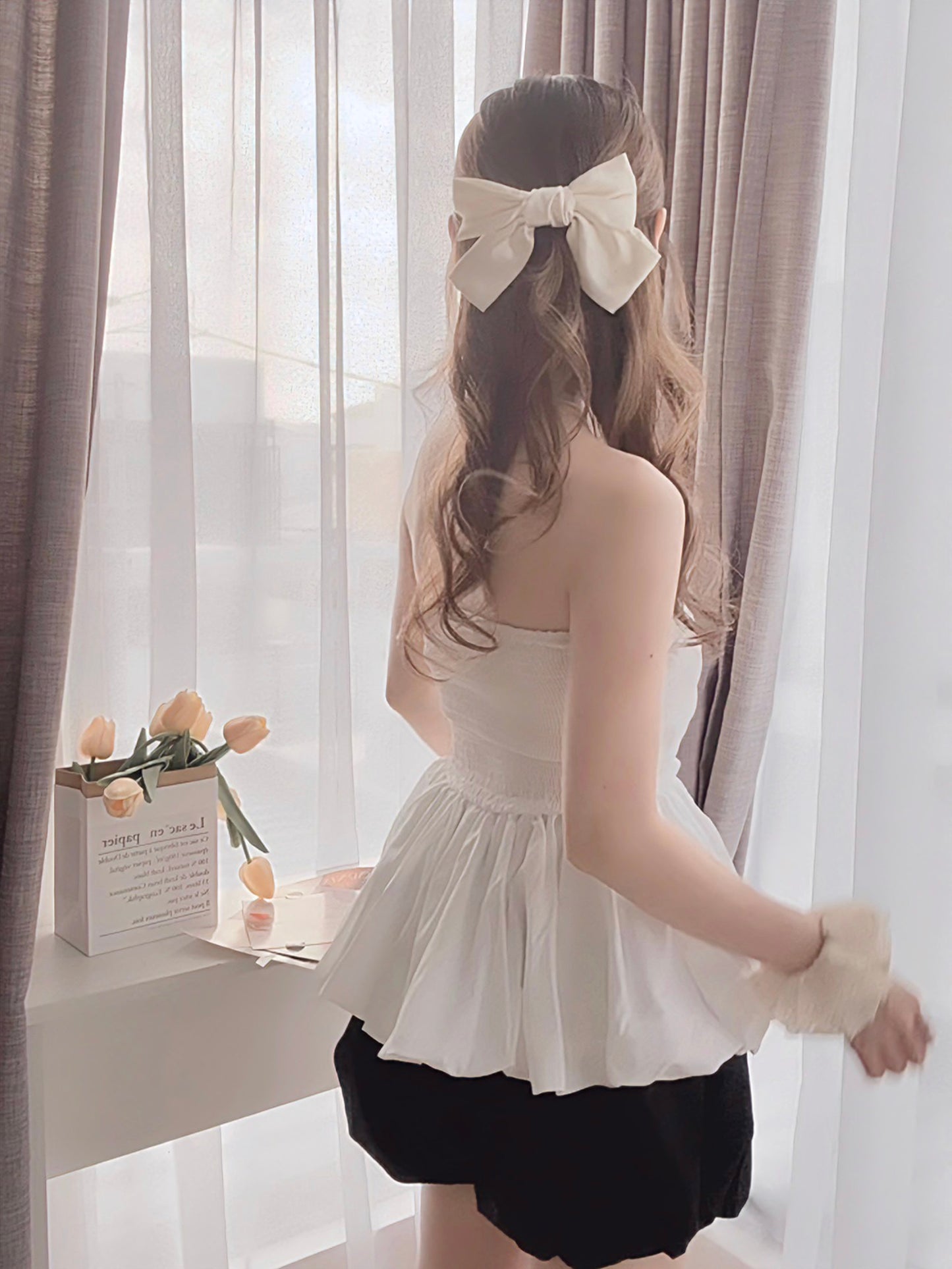BLOSSOM TUBE TOP - WHITE