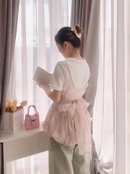 ROMANTIC BLUSH SHEER TOP